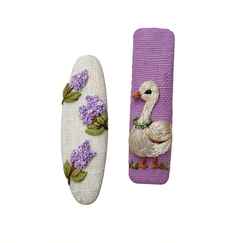 Embroidered Hair Clip 3